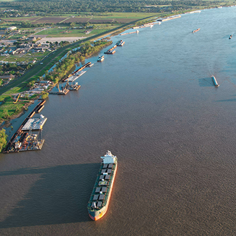 Mississippi River Baton Rouge Louisiana Barge