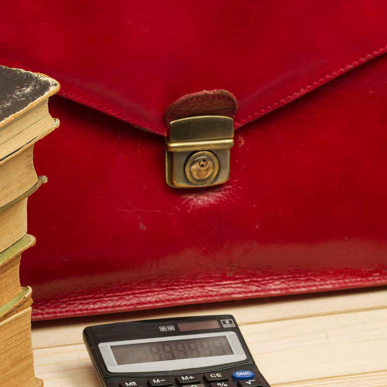 Old suitcase and books