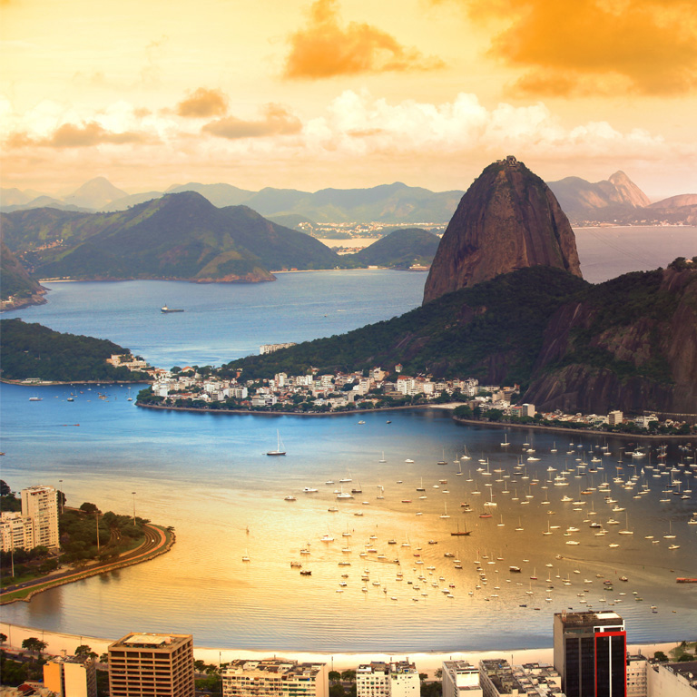 Rio De Janeiro, Brazil in twilight